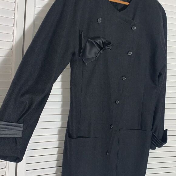 Vintage Jurgen Weiss Gray New Wool Cashmere Button Down Blazer Jacket Size 8 - Picture 12 of 16